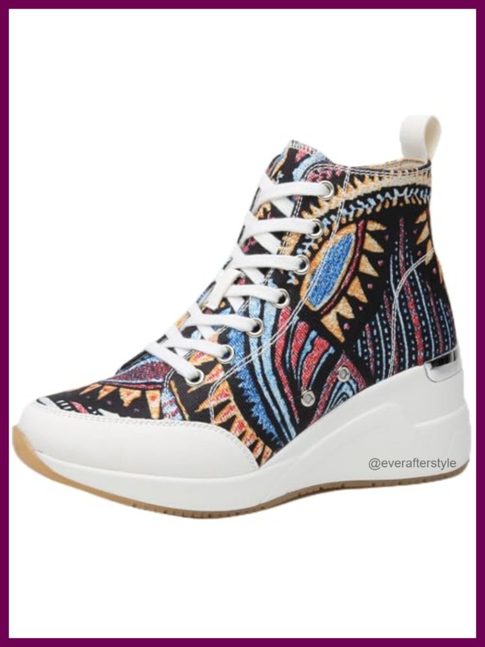 Wedge Sneakers High Top Platform Canvas
